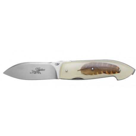 Coltello chiudibile Viper con piuma di beccaccia sul manico mod. Timeless Piuma art.V5400IN-BC VIPER