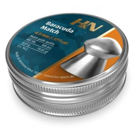 Pallini H&N BARACUDA MATCH per carabina aria compressa cal.4,5 mm/cal. .177 peso 10,65 gr