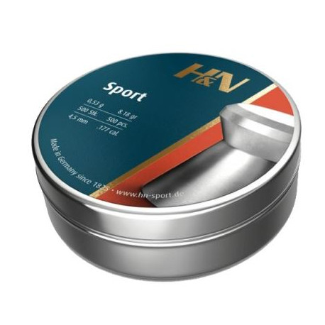 Pallini H&N SPORT per carabina aria compressa cal.4,5 mm/cal. .177  peso 8,18 gr