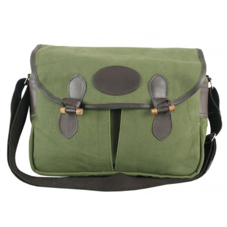 Borsa da caccia in canvas e pelle Rasport verde art. BORSAQUAGLIA RASPORT