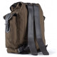 Zaino RASport verde in canvas e pelle 20 litri art. SMALLCANVAS20L RASPORT