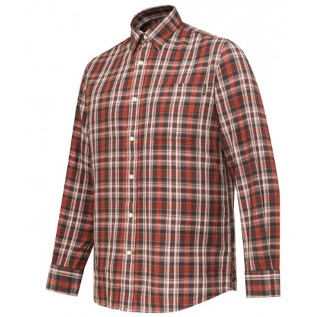 Camicia Beretta a quadri marrone e rossa modello Bryggen art. LU382 T2474 035E  BERETTA