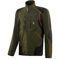 Felpa tecnica Trabaldo verde e arancio fluo modello Super Tempest Evo art.6110/19300TIT/750WS TRABALDO
