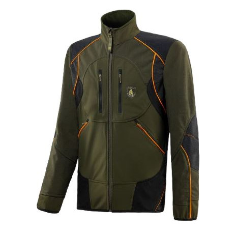 Felpa tecnica Trabaldo verde e arancio fluo modello Super Tempest Evo art.6110/19300TIT/750WS TRABALDO