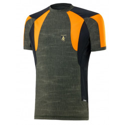 T-shirt Trabaldo tecnica verde e arancio fluo modello CIRRUS BREEZE HV art.117SENSITIVE206NEON TRABALDO