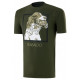 T-shirt Trabaldo verde con stampa beccaccia e setter mod. Identity