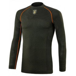 Maglia tecnica intima Trabaldo a manica lunga verde e arancio mod. MAGLIA M/L art.320/DRYARN/298/NEON  TRABALDO