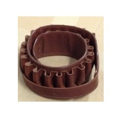 Cartuccera per fucile Civa in pelle marrone calibro 20 mod. CA35