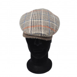 Cappello a coppola Lodenhut grigio a quadretti mod. 060606