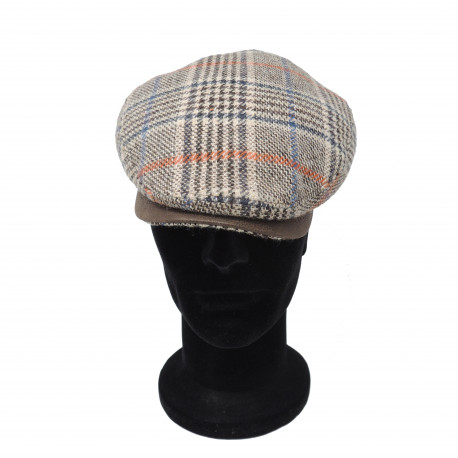 Cappello a coppola Lodenhut grigio a quadretti mod. 060606