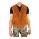 Gilet CI-VA in vera pelle scamosciata art. GIL 150 MARRONE