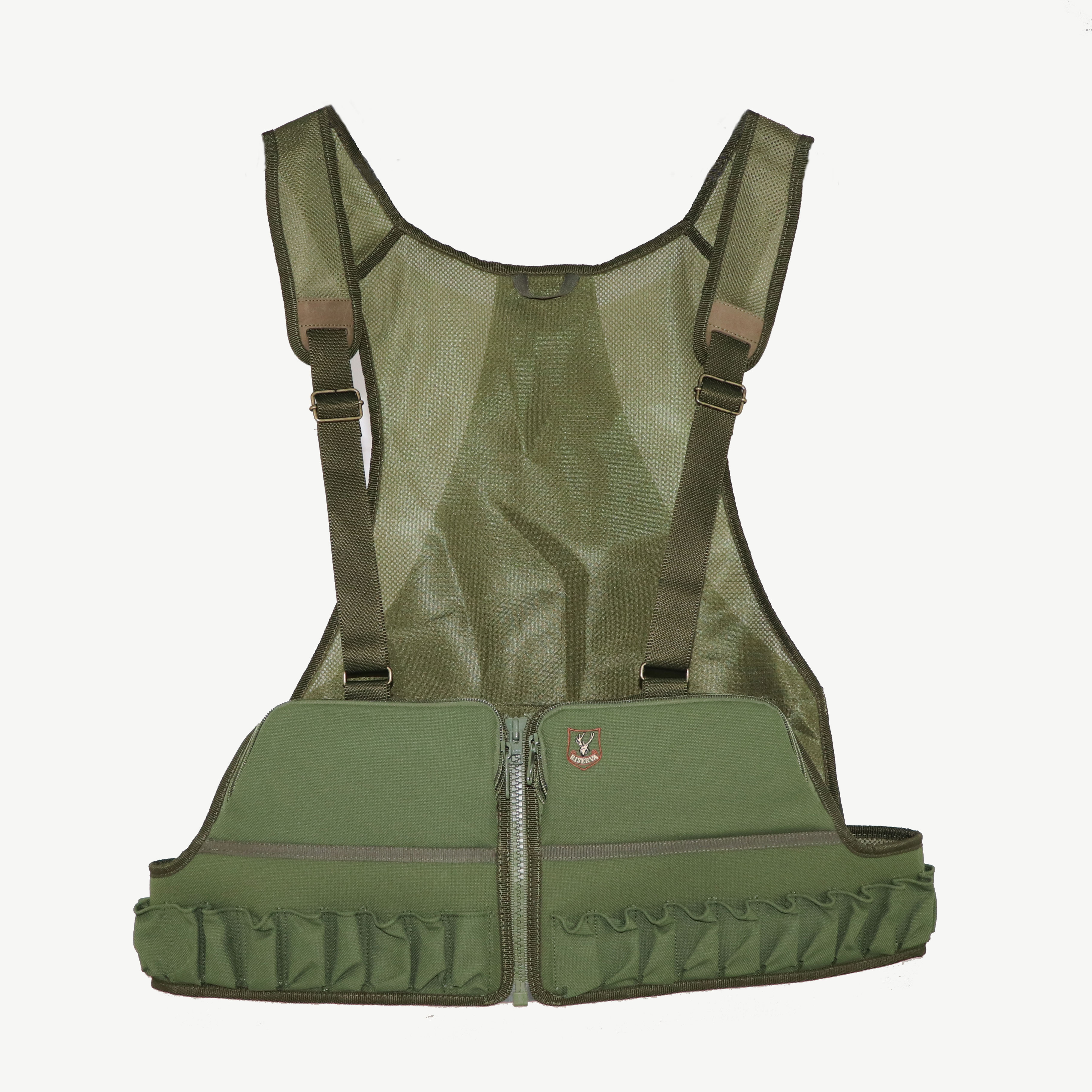 Cartucciera gilet fucile Riserva calibro 12 verde mod. R1044 - Armeria  Metelli