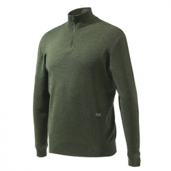 Maglione Beretta verde mod. PU022T14790718  Light Merino Half Zip Sweater Dark Green