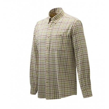 Camicia Beretta a fantasia multicolore mod.LUA10 T1644 01B9 Wood Flannel Butto Down Shirt Beige,Tan & Port Royale Check