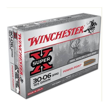 Cartuccia a palla Winchester per carabina cal. 30-06 SPRG ogiva Super X Power Point