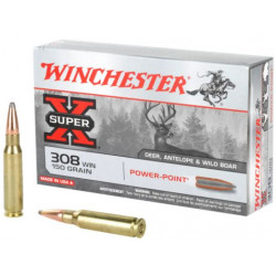 Cartuccia a palla Winchester per carabina cal. 308 Winchester ogiva Power Point