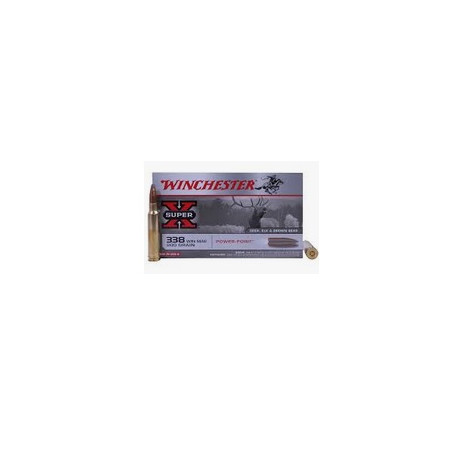 Cartuccia a palla Winchester per carabina cal. 338 Winchester Magnum ogiva Power Point