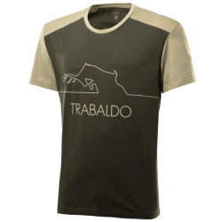T-shirt Trabaldo marrone con stampa cervo mod. Identity