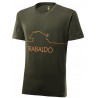 T-shirt Trabaldo verde con stampa cinghiale arancione mod. Identity