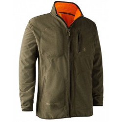 Giacca in pile reversibile verde e arancio alta visibilità mod. Gamekeeper Deerhunter