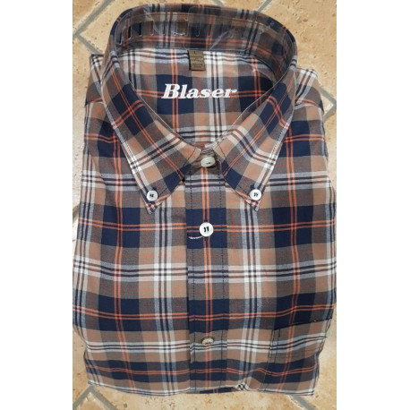 Camicia Blaser art.117066-087/431 MARRONE SCOZZESE Blaser Oxford Shirt Classic