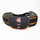 Cartuccera carabina Riserva multicalibro nero e arancio alta visibilità con tasca frontale e ricamo cinghiale mod. R1767