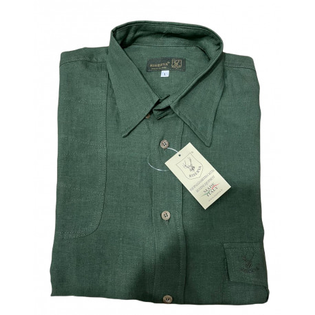 Camicia Riserva in canapa verde mod. R1624