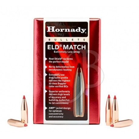 Palle Hornady Eld Match calibro 30 peso 225 grani