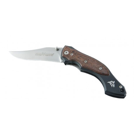 Coltello Fox Orion con manico in legno e alluminio nero