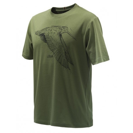 T-shirt Beretta verde con stampa beccaccia art.TS043 T1557 073T