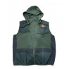 Gilet RS Hunting tecnico antispino verde con cappuccio mod. LV950