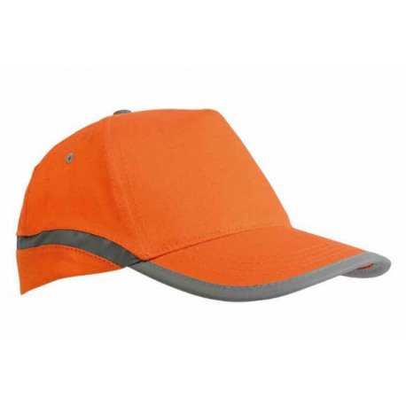 Cappello arancio fluo alta visibilità ed inserti catarifrangenti mod.6861 RS HUNTING