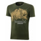 T-shirt Trabaldo verde con stampa beccaccia e setter mod. Identity