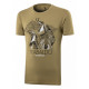 T-shirt Trabaldo marrone con stampa camoscio mod. Identity