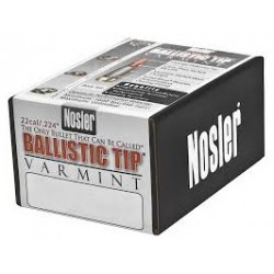 Palle Nosler Ballistic Tip Varmint calibro 22 peso 60 grani