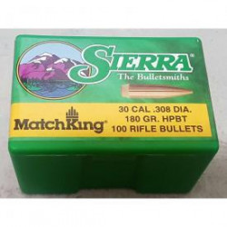Palle Sierra MatchKing calibro 30 peso 180 grani
