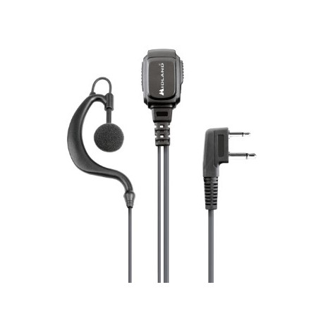 Microfono auricolare con connettore ad L Midland nero mod. C1496