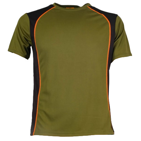 T-shirt Tecnica RS Hunting verde e arancio