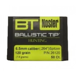 Palle Nosler Ballistic Tip Hunting calibro 6,5 mm peso 120 grani