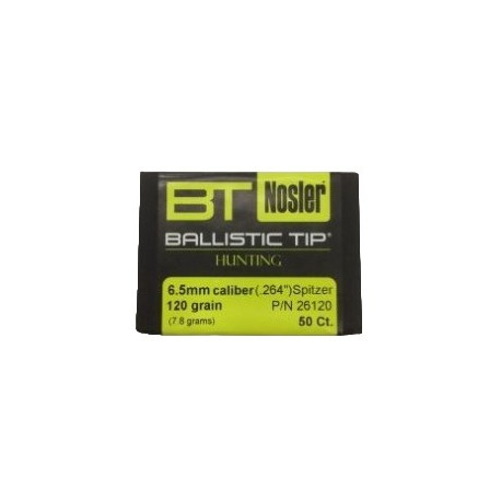 Palle Nosler Ballistic Tip Hunting calibro 6,5 mm peso 120 grani