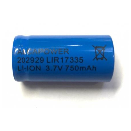 Batteria Alcapower CR16340/CR123A 3,7V 750mAh ricaricabile per Hikmicro Thunder, Stellar e Alpex