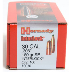 Palle Hornady SP InterLock calibro 30 peso 180 grani