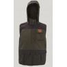 Gilet RS Hunting tecnico antispino verde con cappuccio mod. LV601