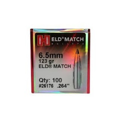 Palle Hornady Eld-Match calibro 6,5 mm peso 123 grani