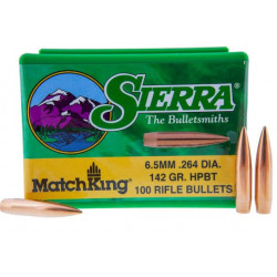 Palle Sierra MatchKing calibro 6,5mm peso 142 grani HPBT