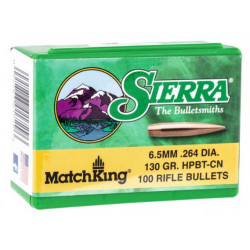 Palle Sierra MatchKing calibro 6,5mm peso 130 grani HPBT-CN