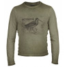 Maglia a maniche lunghe Univers verde con stampa beccaccia art. 94288 359
