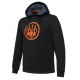 Felpa Beretta nera e logo arancio con cappuccio modello Pintail art. FU351 T2514 0999 BERETTA