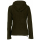 Felpa micropile da donna Univers con cappuccio verde e rosa art. 24030 404