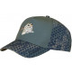 Cappello con visiera verde e ricamo beccaccia